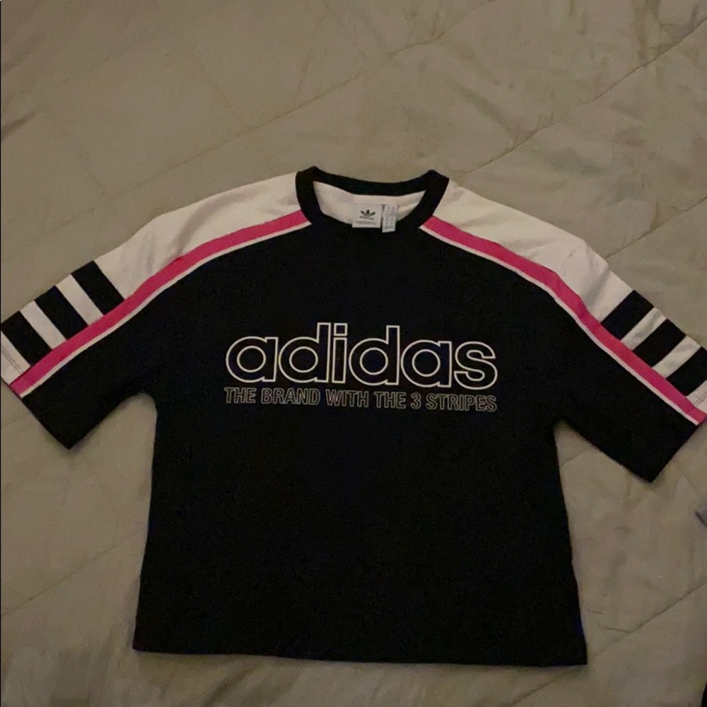 Pink black and creamy Adidas T-Shirt
